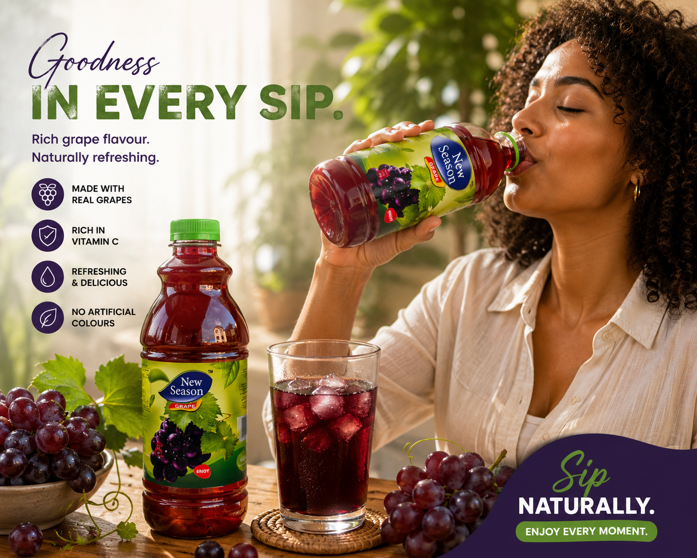new season grape juice consuption